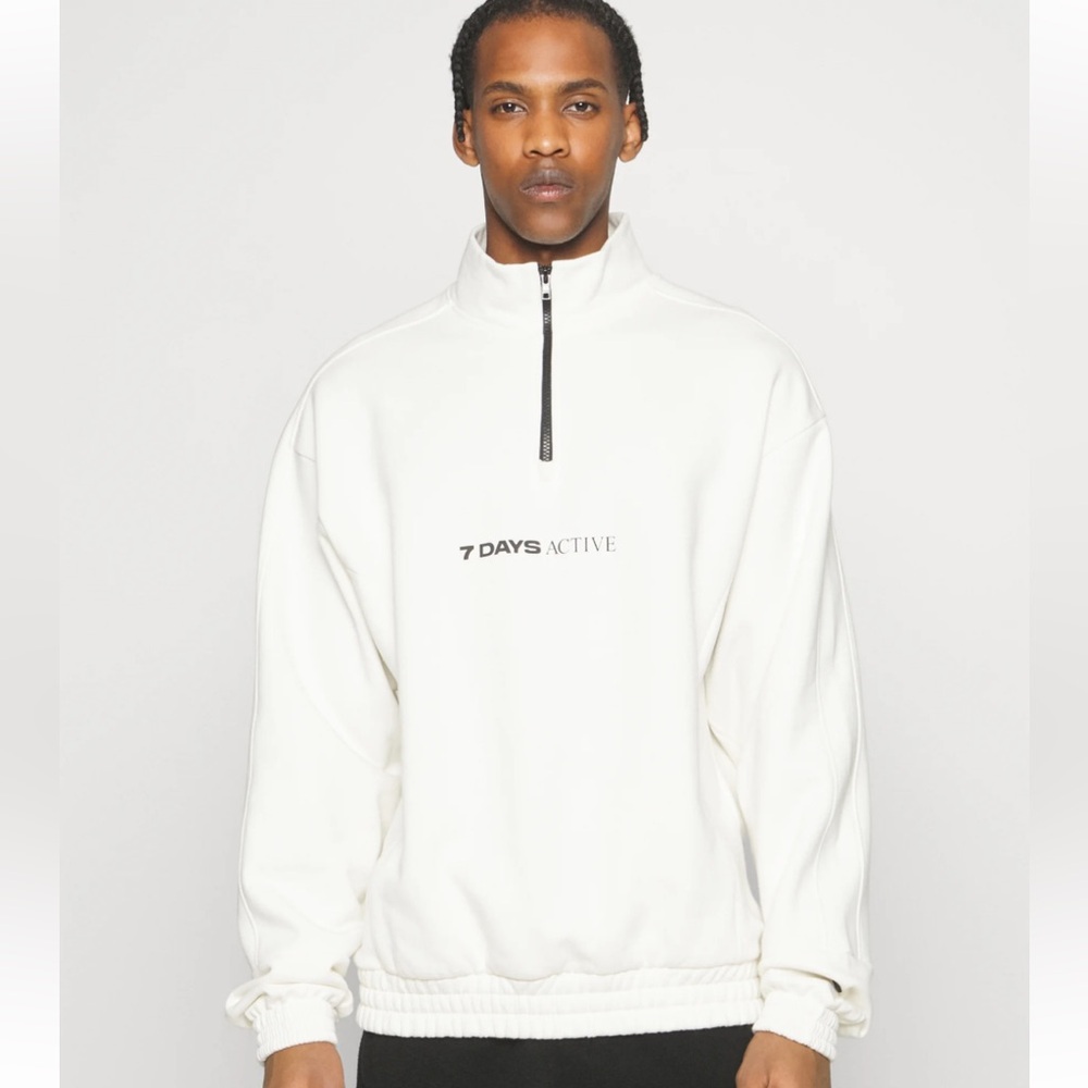 7 DAYS ACTIVE ORGANIC PANELLED UNISEX - Sweatshirt ZIP Small